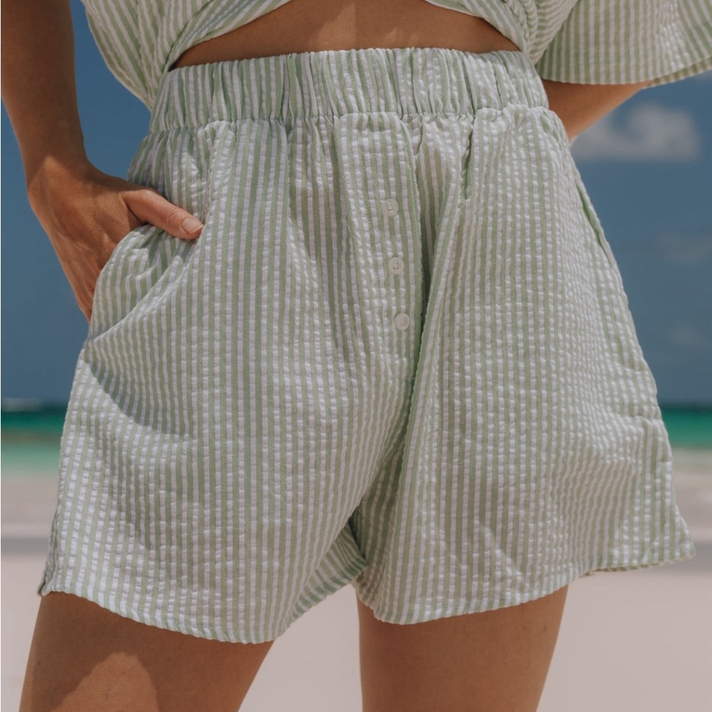 Daily Drills seersucker resort shorts